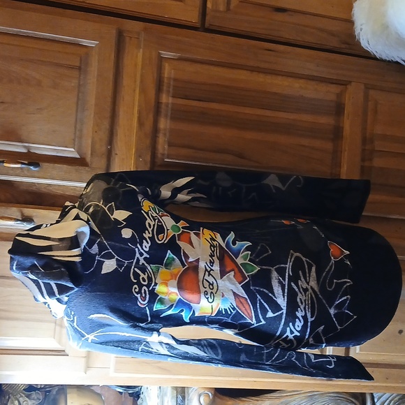 ED HARDY HOODED DRESS/SWEATER  SIZE M - Picture 1 of 16